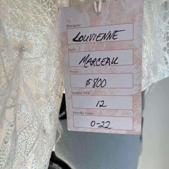 Louvienne "Marceau" Feather & Pearl Lace Bolero | Size 12 - Picture 10 of 10